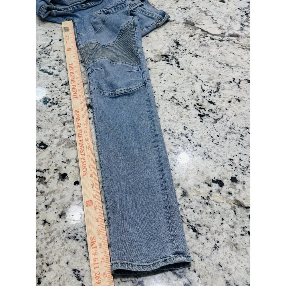 True Religion Rocco Moto Relaxed‎ Skinny Blue Denim Jeans (29x33) Urban Style
